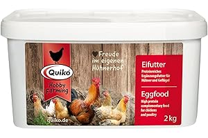 Quiko Hobby Farming Eggfood 2 kg - Chicken Feed - Protein-rich concentrate & condition feed for chickens, quails & poultry such as laying hens - With vitamins & honey