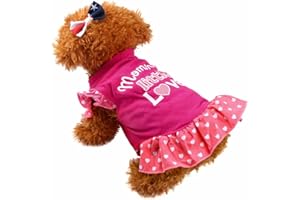 WAKKAL Walaka Vetements Chien Petite Taille - Chien Petite Taille Chihuahua/Yorkshire/Bouledogue Francais/Shih Tzu Animal De Compagnie Chat Chiot Costume Femelle Chiot Animal De Compagnie
