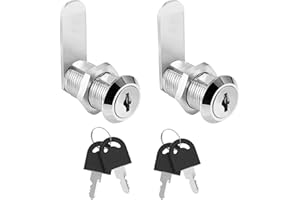 BBHKKL 2 Stück Sicherheits Briefkastenschloss, Schrankschloss, Schrankschloss mit Schlüssel Anders, Möbelschloss, Spindschloss, Hebelschloss für Briefkästen, Schranktüren, Möbel verwendet (25MM)