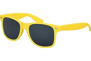 Balinco Lunettes de soleil Nerd UV400 CAT 3 CE Rubber style rétro Lunettes vintage unisexes avec charnière à ressort pour femmes et hommes (différentes)