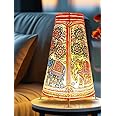 SHILP KATHA Handicraft Leather Lamps For Home Decoration — Handmade Decorative Side Table Lamps for Bedroom | Lamp Shade for Living Room Home Decor | Elephant