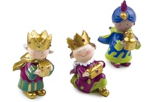 Mopec Reyes Magos Pit & Pita 7cm. min.3 Figuras, Resina, Multicolor, 4x3.5x7 cm, 3 Unidades