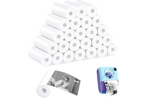 LIUHANCSQD 25 Rollen Thermopapier Kinderkamera, Druckpapier Thermopapier für Kinderkamera Thermopapier für Kinder Sofortbildkameras, Fotodrucker Sofortdruckkamera Nachfülldruckpapier Thermodrucker Papier