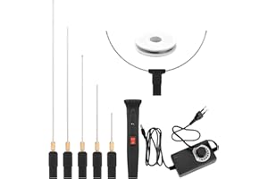 Lechnical Kit de cortador de espuma eléctrico de mano de 24 W con 5 puntas rectas y 1 punta de arco Pluma de corte de espuma portátil de temperatura ajustable Cortador de alambre caliente Herramienta