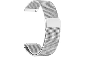 BAIJ Cinturino in Acciaio Inossidabile,Cinturino con Chiusura Magnetico in Metallo Cinturini di Ricambio Regolabile per Uomo e Donna