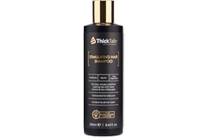 ThickTails Stimulating Hair Growth Shampoo for Women | Sulphate-Free Caffeine & Biotin Formula | Encourages Thicker-Looking Hair | Supports Scalp Health | Colour-Safe & Hydrating – 250ml