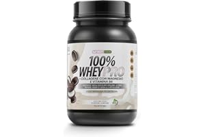 FARMAFUSION Proteine del siero del latte | Con Collagene e Magnesio | 43 Grammi di Proteine pure per dose | Aumenta la massa muscolare | Protegge e lubrifica le articolazioni, 1000 g Biscotto