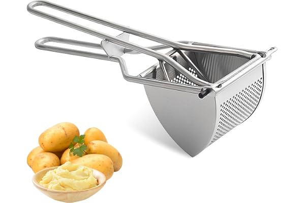 Rostfritt Stål Potatismosare - Manuell, Diskmaskinssäker Professionell för Grönsaker och Frukter
