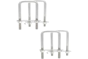 YFELOMATRIC 4 pezzi M6 x 35 x 70 mm, bullone quadrato a U, in acciaio inox 304, vite a U in acciaio inox con dado piastra del telaio, viti a U per il fissaggio del tubo