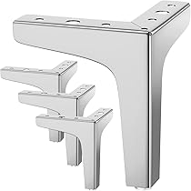 Set Di 4 Piedini Per Mobili In Plastica ABS - Design Nordico, Colore Bianco, Viti Incluse, Per Tavolini O Armadi - Foto 2