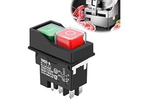 Herbst Interruttore KJD17 5 PIN 250V 16A, Interruttore Macchina, Interruttore a Pulsante, Interruttore Elettromagnetico per Macchine da Officina