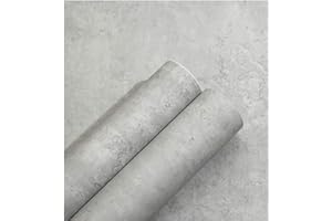 Bai You Mei Tapete Betonoptik Selbstklebende Tapete Verdickt Tapete wasserfest 10m*0,6m Natur Stein betonoptik Klebefolie Wandaufkleber Möbelaufklebe für Wand Möbel Schrank