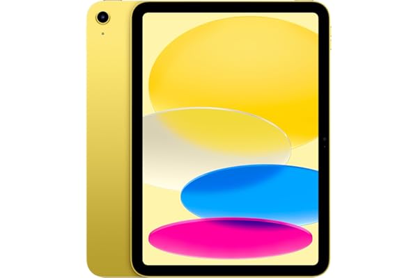 Apple iPad de 11 Pulgadas: Chip A16, Modelo de 11 Pulgadas, Pantalla Liquid Retina, 128 GB, Wi Fi 6, cámaras Frontal y Trasera de 12 Mpx, Touch ID, autonomía para un día Entero – Amarillo