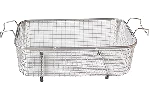 VMATISCH Cestello per lavatrice ultrasuoni vaschetta per vasca di lavaggio pulitore ad ultrasuoni per carburatori sterilizzatore acciaio inox pulizia