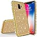 Produktbild Karomenic Silikon Hülle kompatibel mit Samsung Galaxy A6 2018 Glänzend Bling Glitzer Schutzhülle Weiche TPU Handyhülle Diamant Dünn Slim Bumper Tasche Case Cover für Frauen Mädchen,Gold