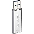 SecuX Forte - Encrypted USB Flash Drive - USB 3.2 Gen 1 - XTS-AES Encryption - Password Authentication - Automatic Locking - Silver Metal Casing (64, GB)