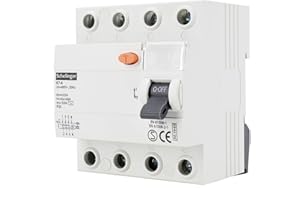 ASVENDO Schelinger Disjoncteur différentiel/interrupteur FI, 4 pôles, 63 A, 30 mA
