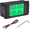 DEWIN Digital Ammeter Voltmeter, PZEM-025 DC Digital Ammeter Voltmeter Battery Tester 0~300A/300V Power Energy Watt Meter(50A)