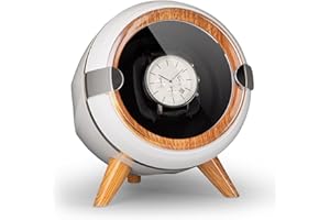 KLARSTEIN Remontoir Automatique de Montres, Boite a Montre Automatique Homme et Femme, Vitrine en Acrylique, Ultra Silencieux, 4 TPD et 3 Modes de Rotation, Rallonge Montres Grandes Tailles, Coffret