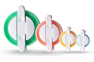 REALM Habico Pom Pom Maker Kit for DIY Pompom Kit Fluff Ball Weaver Maker, Four Sizes (Small to Large)