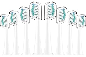 NILEHOME Toothbrush Heads for Philips Sonicare Replacement Brush Heads Medium Softness Dupont Bristles Electric Toothbrush Replacement Heads for Oral Care,8 Pack