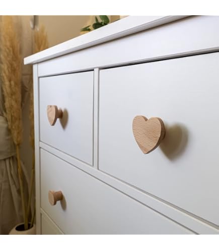 PLT Meubelgrepen in sprookjesmotief voor kindermeubels van onbehandeld eikenhout, knop, heelal, commode, kast, lade, deur, kinderkamer, cadeau (4, kroon