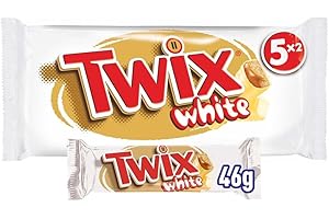 M&M'S TWIX - Barres chocolat blanc, caramel et biscuits - 5 sachets de 46g - 230g