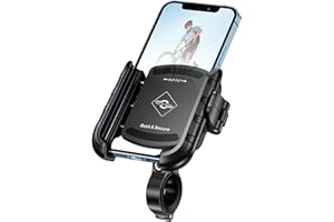 MOLEKSDAL Handyhalterung Fahrrad, Handyhalterung Motorrad-[1S Schnellspanner][Keine Kamera-Blockierung], Fahrrad Handyhalterung Lenker für iPhone 14/13/12 Pro Max Plus Mini, Samsung, Smartphone.