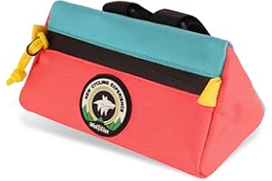 WLDOCA Cesta para Patinete para niños y niñas, Colorida Bolsa para Manillar Delantero de Bicicleta de Grava, Bolsa Triangular Impermeable para Bicicleta con Llavero Integrado