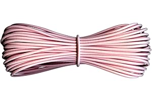 FABMANIA Round Elastic Cord - Bungee Shock Cord - 3 mm diameter - Baby Pink - 10 metres