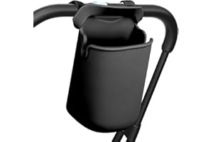 BOHRMA Getränkehalter Kinderwagen Universal Flaschenhalter aus Silikon Kaffeehalter Kinderwagen Cup Holder Kinderwagen Becherhalter Fahrrad für Kinderfahrzeug, Fahrrad, Laufband, Rasen Stühle (Schwarz)