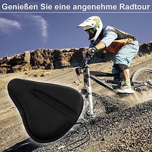 Zacro 29 x 27cm Sattelbezug für Fahrradsattel Fahrradsattel Überzug Gepolsterter Polstersattelüberzug für Männer, Frauen und Kinder - 7