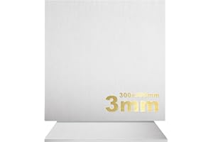 JMIATRY 2 Pack 3mm Aluminium Sheet Plate, Grade 6061, 300x300mm