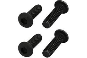 UXCELL sourcing map 4pcs M6x20mm Vis Filetage à Gauche Vis Mandrin Perceuse Vis Blocage Boulon Classe 10.9