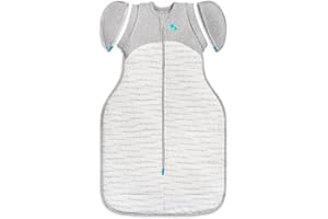 Love To Dream Sac de Transition Swaddle Up Medium 6-8,5 kg, Blanc, Coupe ajustée, Ailes Amovibles, Indice de Protection 2,5 Tog (16-20 °C), Lavable en Machine et Double Fermeture éclair