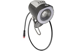 CARMOTTER Phare Avant LED pour VéLo Électrique, 6-48 V Eclairage Velo LED, Super Lumineux Lampe Velo Avant et arrière avec Ligne de 50 cm et câble Central à 2 Broches