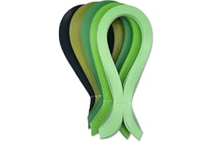 CrafTreat Reusable Green Quilling Paper Strips for Craft Work - 500 Quilling Strips 5mm 30 CM Length - Paper Quilling for Decorating Cards, Gift Bags, Picture Frames and Scrapbooking