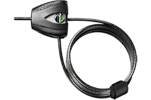 Master Lock Kabel Phyton zur Diebstahlsicherung mit Schlüsselschloss für Fahrräder - bis 180 cm längenverstellbar 8417DPRO Schwarz