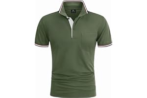 SPEEDRUN Poloshirt für Herren Kurzarm Polohemd mit Brusttasche Slim Fit Sommer Schnelltrocknend Atmungsaktives Golf Tennis Arbeit Hemd T-Shirt Casual