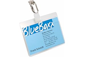 ‎DURABLE Durable Namensschild (mit Clip, 60 x 90 mm, Kunststoff) Packung à 25 Stück, transparent, 810619