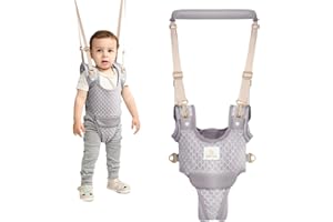 auvstar Bebé Arnés de Seguridad para Caminar, 2in1 Andador Arneses Ajustable para Aprender Andar,Niños Andador Anti Perdido Correa Proposito Doble para 6-36 meses (Gris)