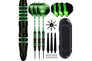 AIQILAI Steel Tip Darts Set,3 Pack Professional Dart with Aluminum Shafts and Darts Case