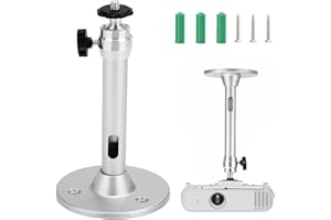 selliner Projector Ceiling Mount,Universal Mini Ceiling Projector Mount,Projector Wall Mount,360°Rotatable Projector Stand Bracket for Home Theater, Security Camera, Game Conference AV Room, Load 5KG