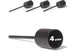 ‎NOVALIV Novaliv 4X Stabkerzenhalter Schwarz Kerzenpick 10 x 2,5 cm Kerzenstecker für Stabkerzen Kerzenpin Adventskranzdekoration Kerzenleuchter I Dekoration Weihnachten
