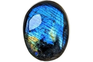 Eusice Labradorite Pierre Naturelle, Cristal Thérapeutique Lithothérapie, Galet de Relaxation et Anti Stress Bien-être, Méditation, Reiki, 100% Artisanal & Fait-Main, Pierre de Paume Grand Format