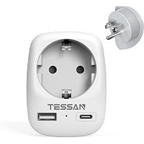 2 Stück Reiseadapter USA Adapter Steckdose, Travel Adapter USA, Adapter USA Deutschland Stecker