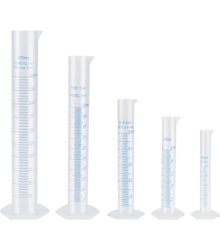 Cilindro Graduato In Plastica Da 25ml | Con Base Esagonale | Per Esperimenti E Cucina - Foto 8