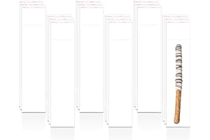 LUCYSTUDIO Bolsas Planas Transparente Largo 100pcs 5x20cm Bolsas de Plástico con Banda Autodhesiva 25µm Bolsas de Celofán Transparente OPP para Joyas Artesanía Velas Decoración Fiesta