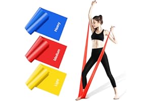 SURIGHT Resistance Bands Set, [Set of 3] 1.5M/4.9ft Skin-Friendly Exercise Bands with 3 Resistance Levels,Workout Resistance Bands Set for Women Men,Ideal for Strength Training,Yoga,Gym,Pilates,Fitness