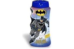 LORENAY Batman Kids 2-in-1 Bubble Bath & Shampoo - Gentle, Paraben-Free Bath & Hair Wash with Vitamin E & A, pH Balanced for Sensitive Skin - Lightly Scented, Safe for Children Aged 3+, 475ml